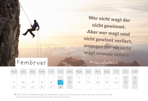 NEU! Tischkalender 2026 - Handsigniert!